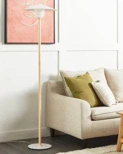 Gulvlampe MOPPY Egetræ Hvid