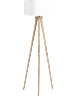 Gulvlampe NITRA Egetræ Hvid
