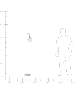 Gulvlampe OKAVANGO Metal Sølv