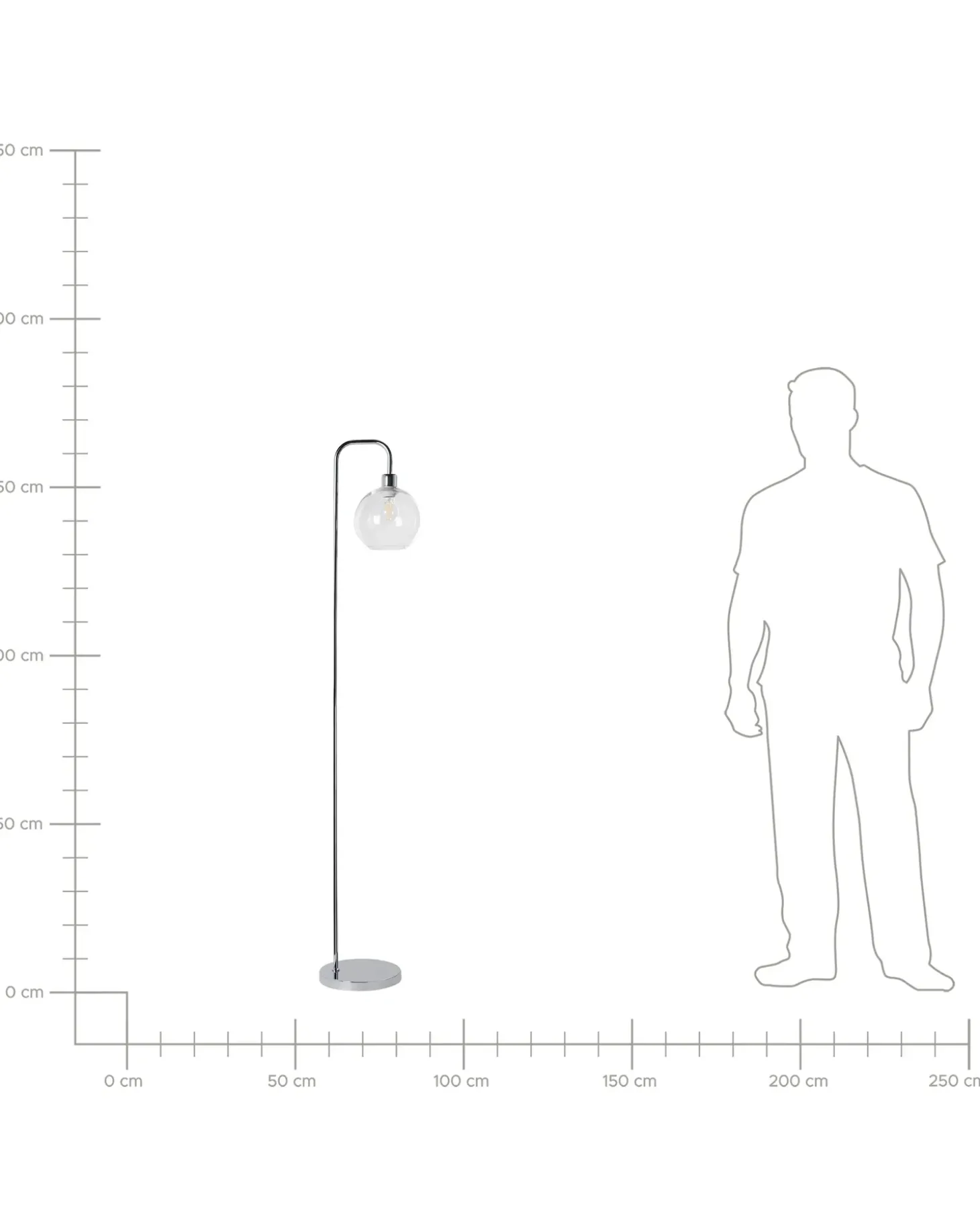 Gulvlampe OKAVANGO Metal Sølv