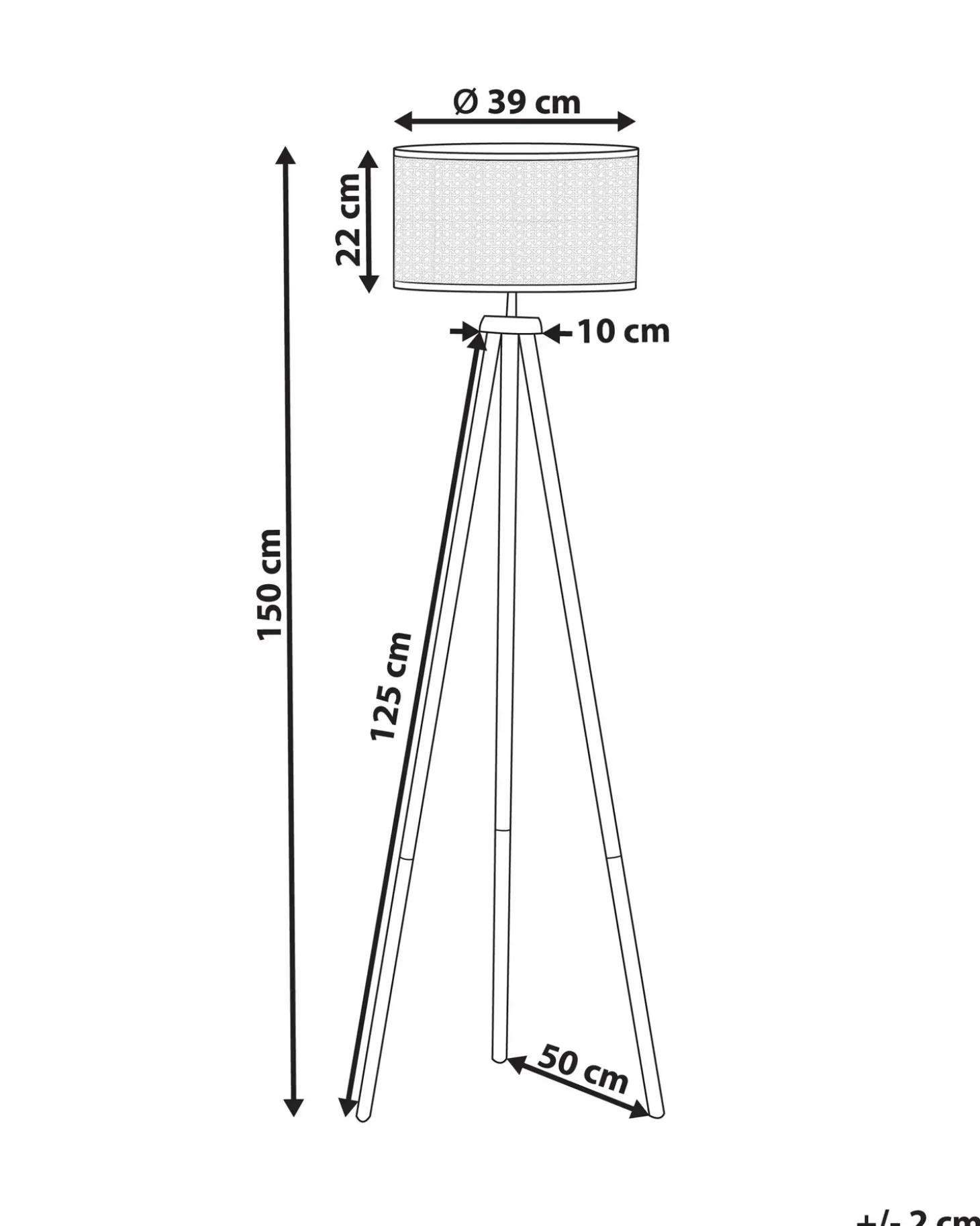 Gulvlampe PENTON Rattan Naturlig