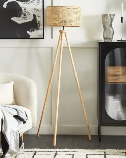 Gulvlampe PENTON Rattan Naturlig