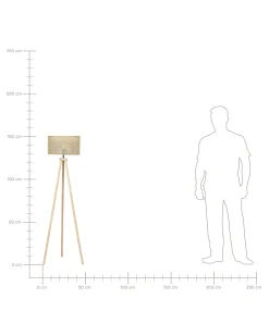 Gulvlampe PENTON Rattan Naturlig