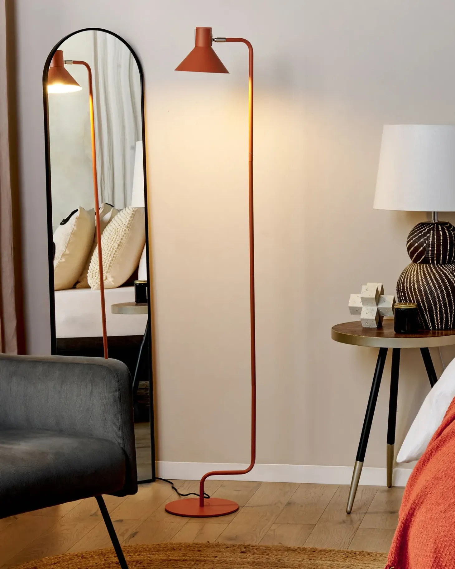 Gulvlampe RIMAVA Justerbar Metal Orange