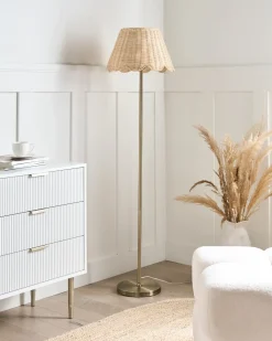 Gulvlampe SALM Rattan Naturlig