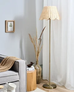 Gulvlampe SALM Rattan Naturlig