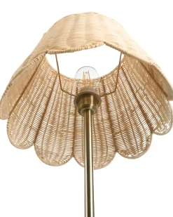 Gulvlampe SALM Rattan Naturlig