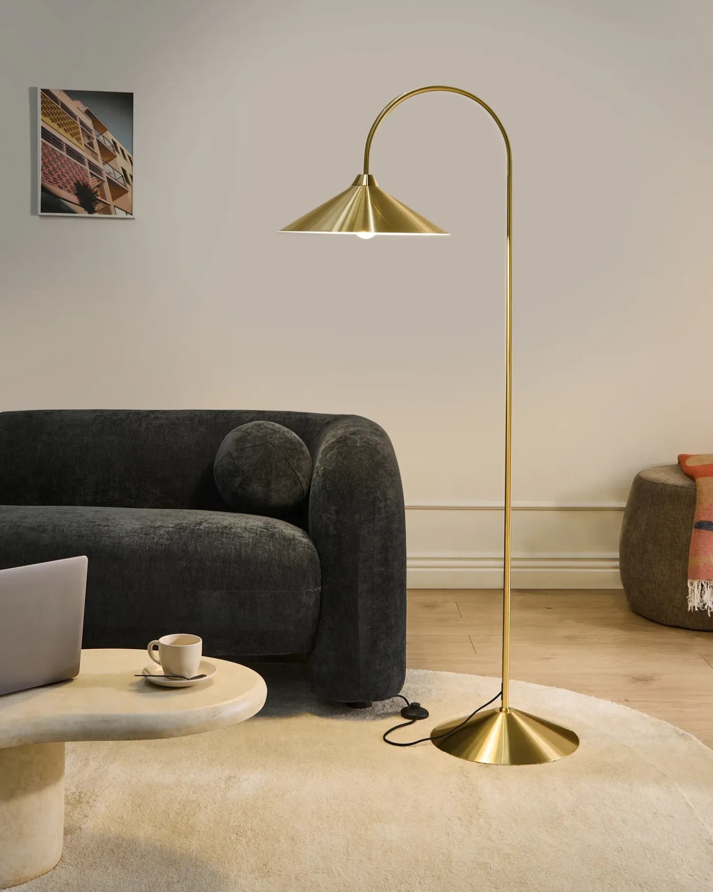 Gulvlampe SAVEGRE Metal Guld