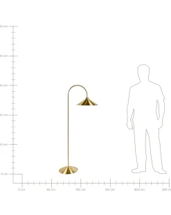 Gulvlampe SAVEGRE Metal Guld