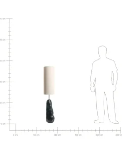 Gulvlampe SELB Keramik Sort