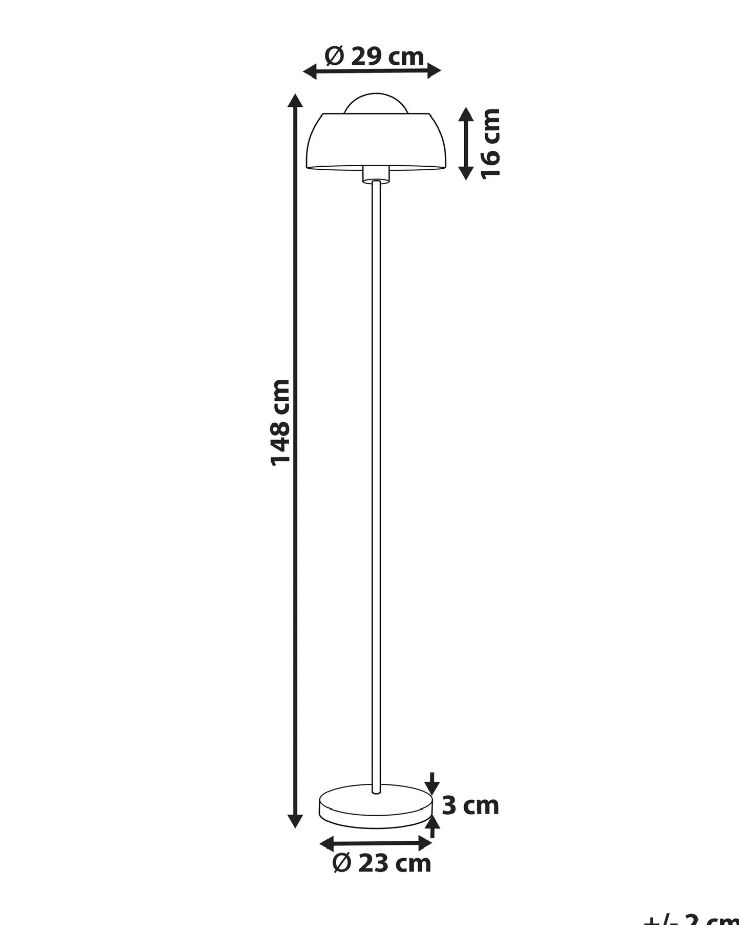 Gulvlampe SENETTE Metal Sort