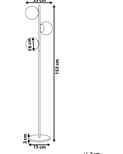 Gulvlampe WADI Metal Sort