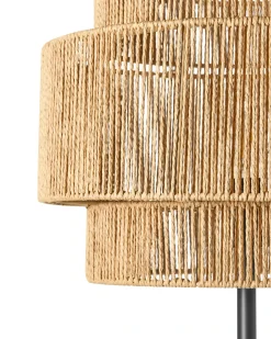 Gulvlampe WOKIRO Papirgarn Naturlig