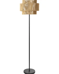 Gulvlampe WOKIRO Papirgarn Naturlig