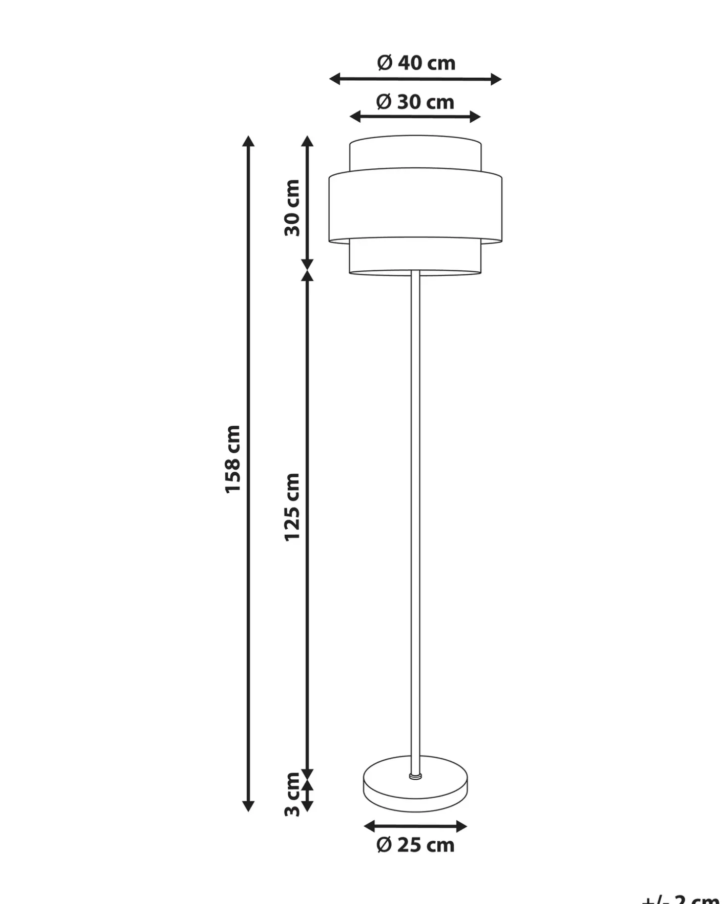 Gulvlampe WOKIRO Papirgarn Naturlig