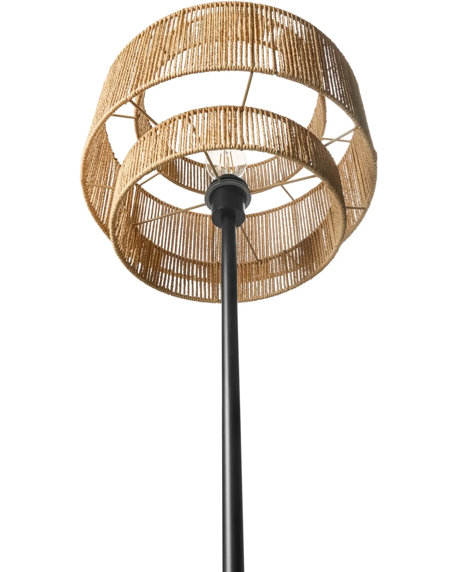 Gulvlampe WOKIRO Papirgarn Naturlig