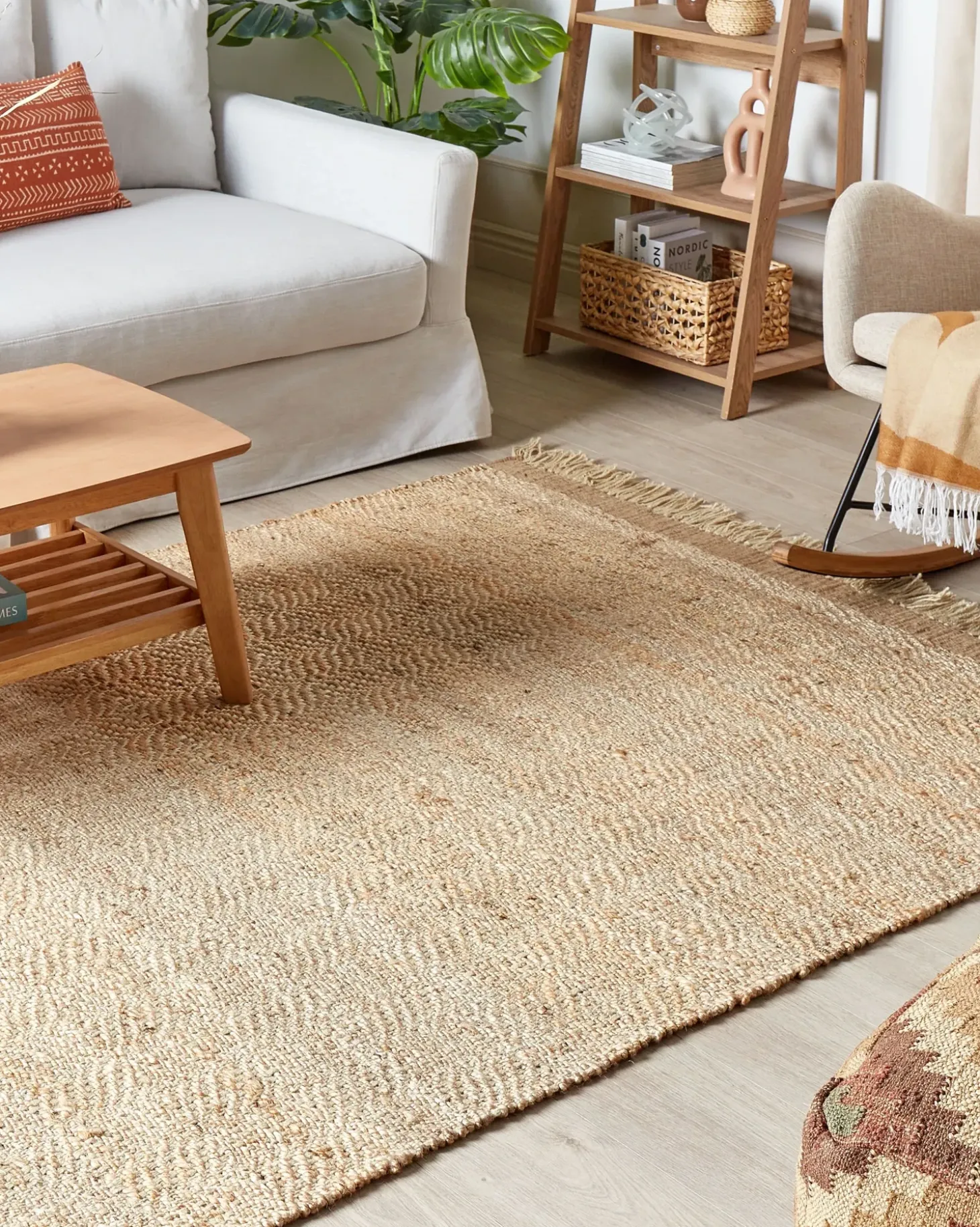 Gulvtæppe ABANA Beige 160 x 230 cm Jute