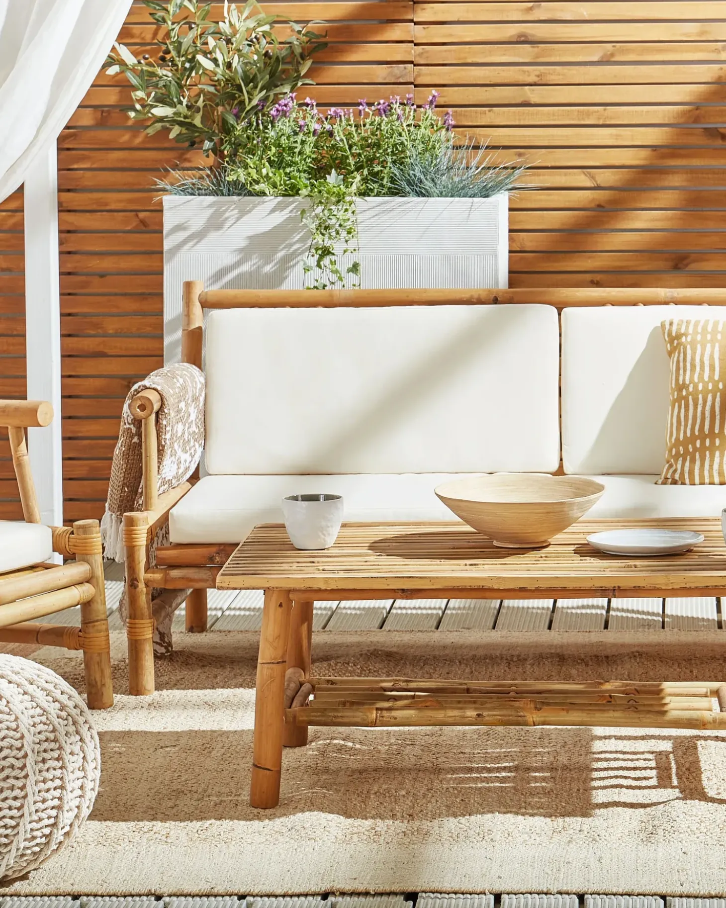 Gulvtæppe ABANA Beige 160 x 230 cm Jute
