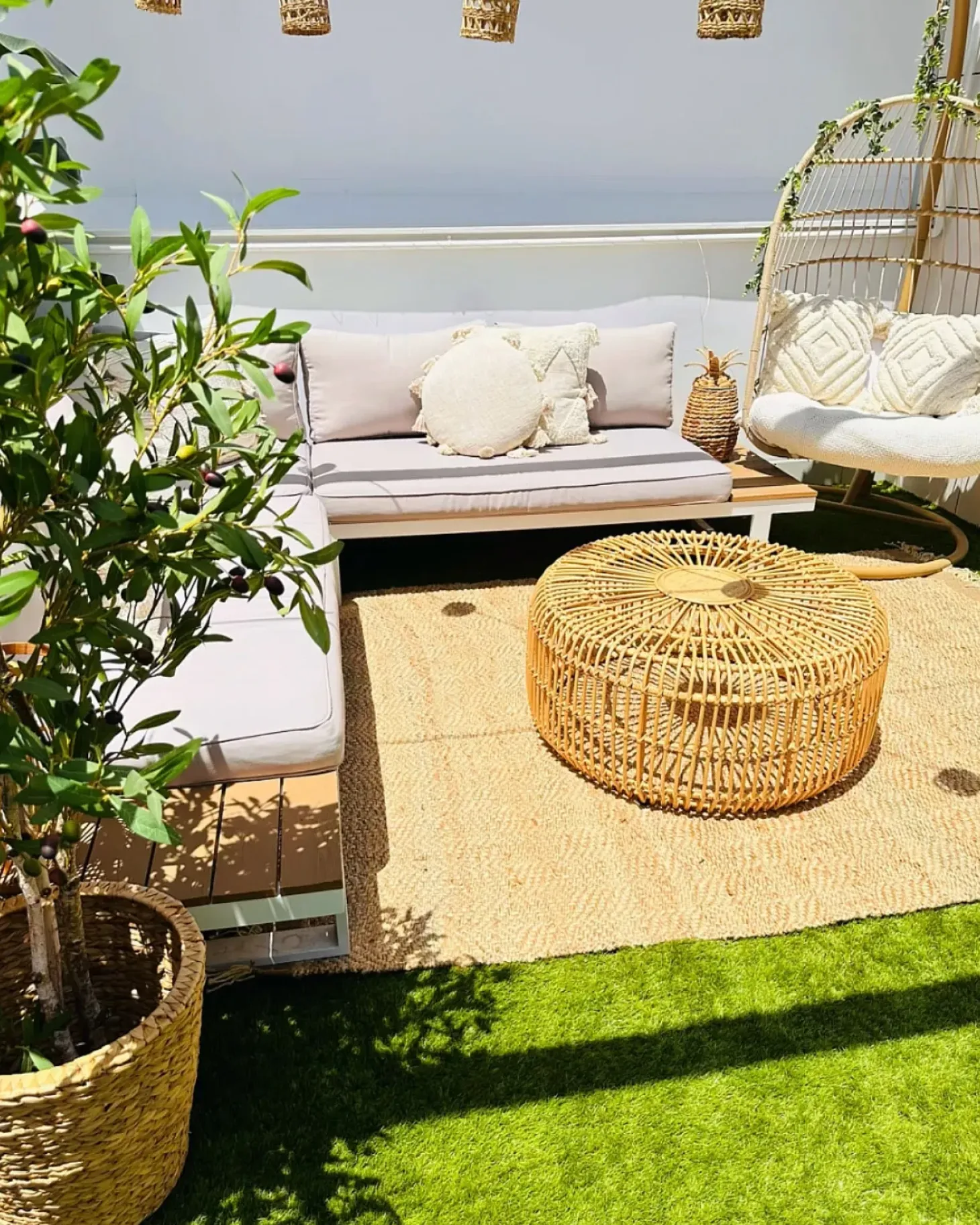 Gulvtæppe ABANA Beige 160 x 230 cm Jute