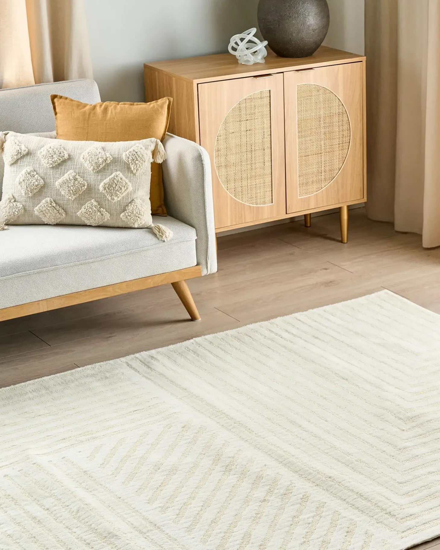 Gulvtæppe ABEGUM Beige 200 x 300 cm Uld