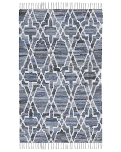 Gulvtæppe ADIYAMAN Blå 140 x 200 cm Bomuld