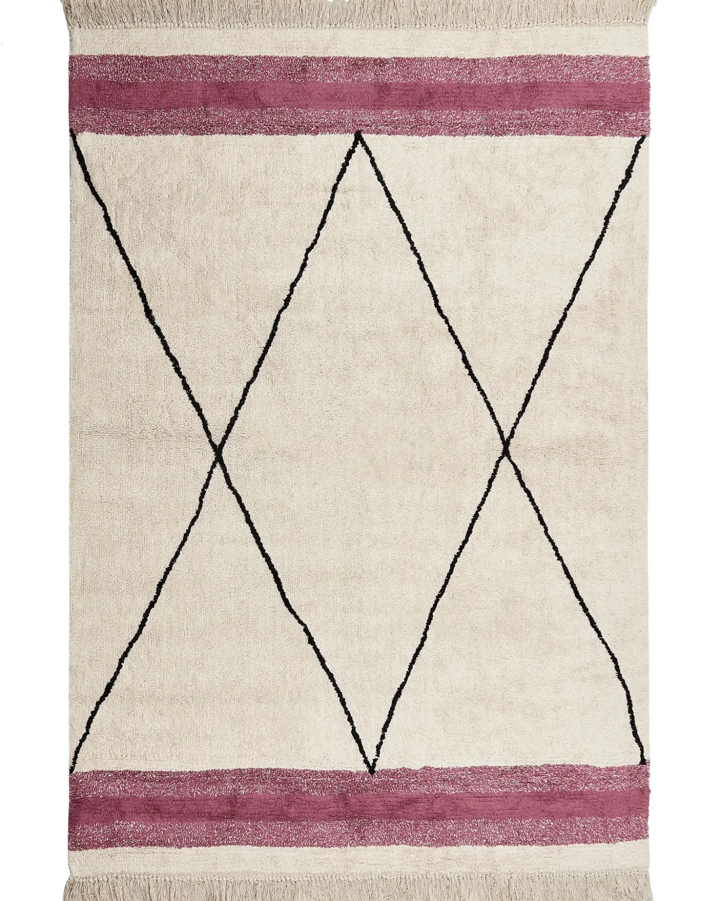 Gulvtæppe AFSAR Lys Beige 160 x 230 cm Bomuld