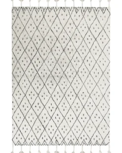 Gulvtæppe AGADIR Cremehvid 160 x 230 cm Bomuld