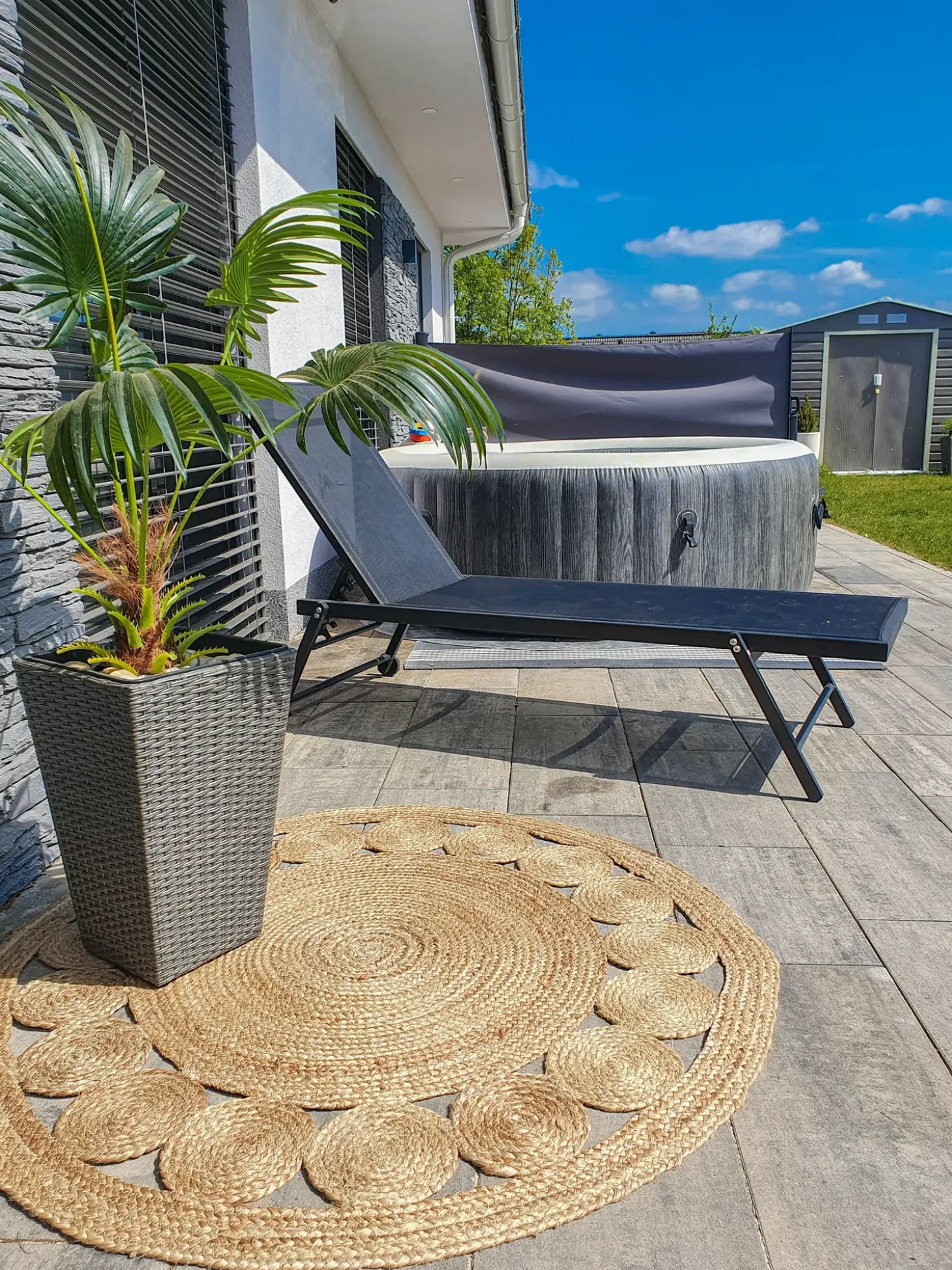 Gulvtæppe AHLAT Beige ø 120 cm Jute