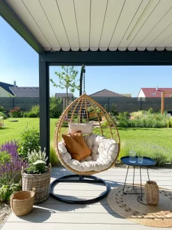 Gulvtæppe AHLAT Beige ø 120 cm Jute