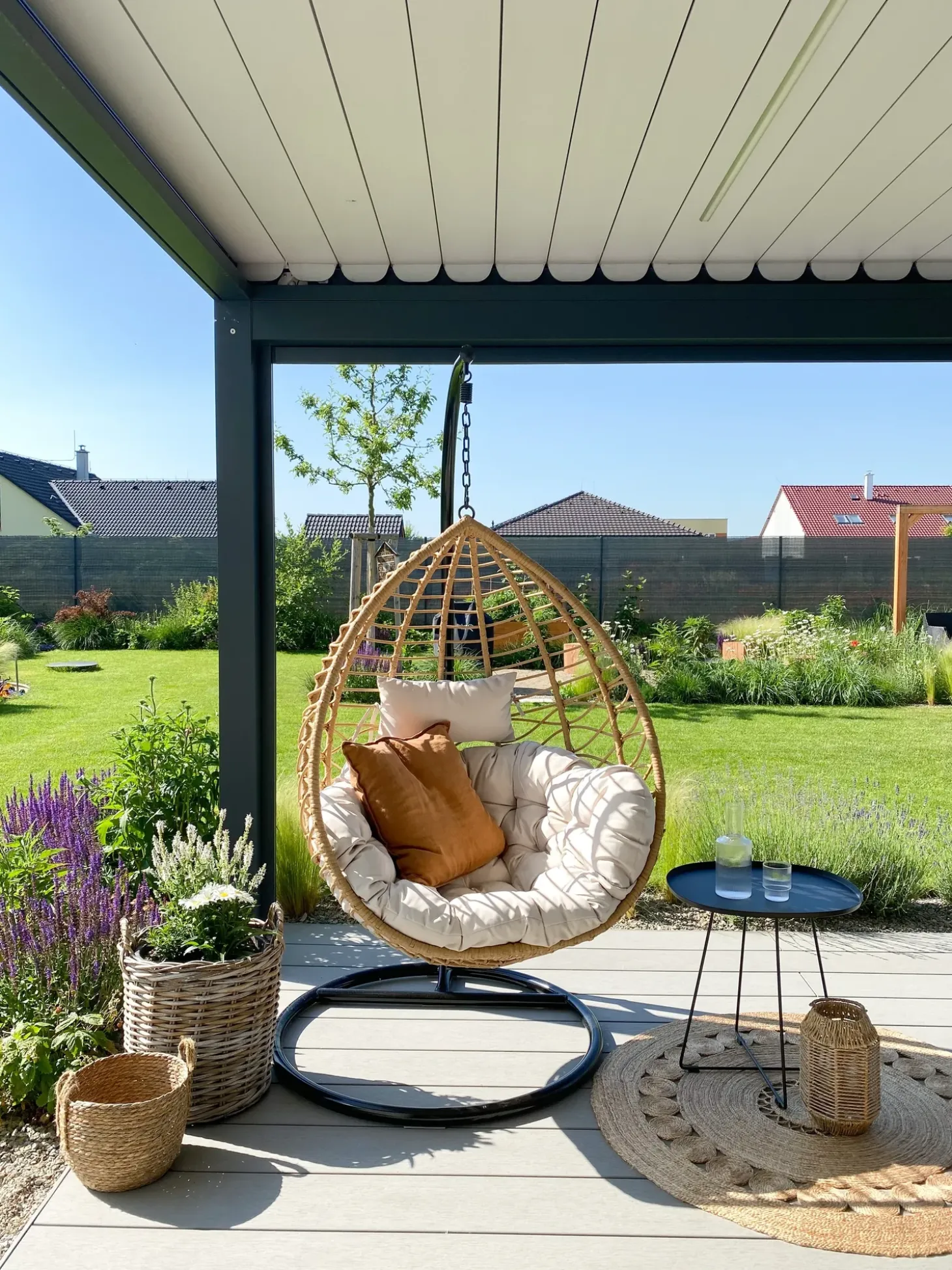Gulvtæppe AHLAT Beige ø 120 cm Jute