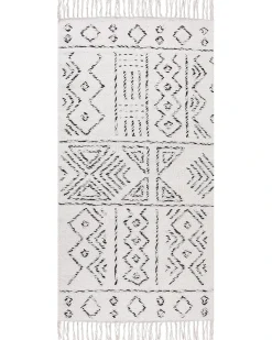 Gulvtæppe ALKENT Hvid 80 x 150 cm Uld