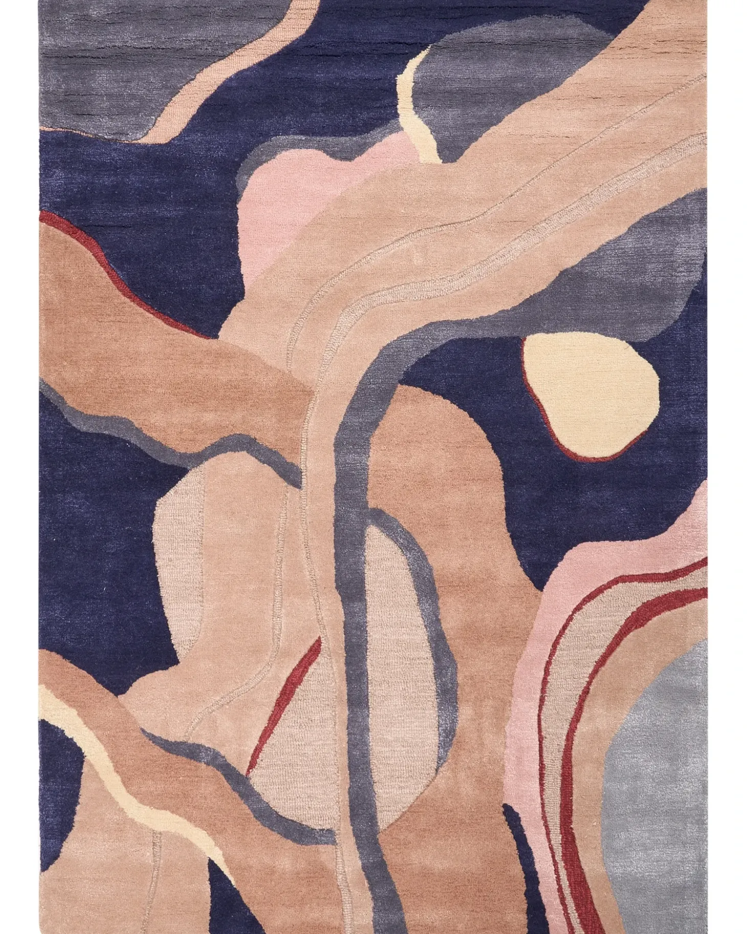 Gulvtæppe ALMORA Beige/ Blå 160 x 230 cm Viskose