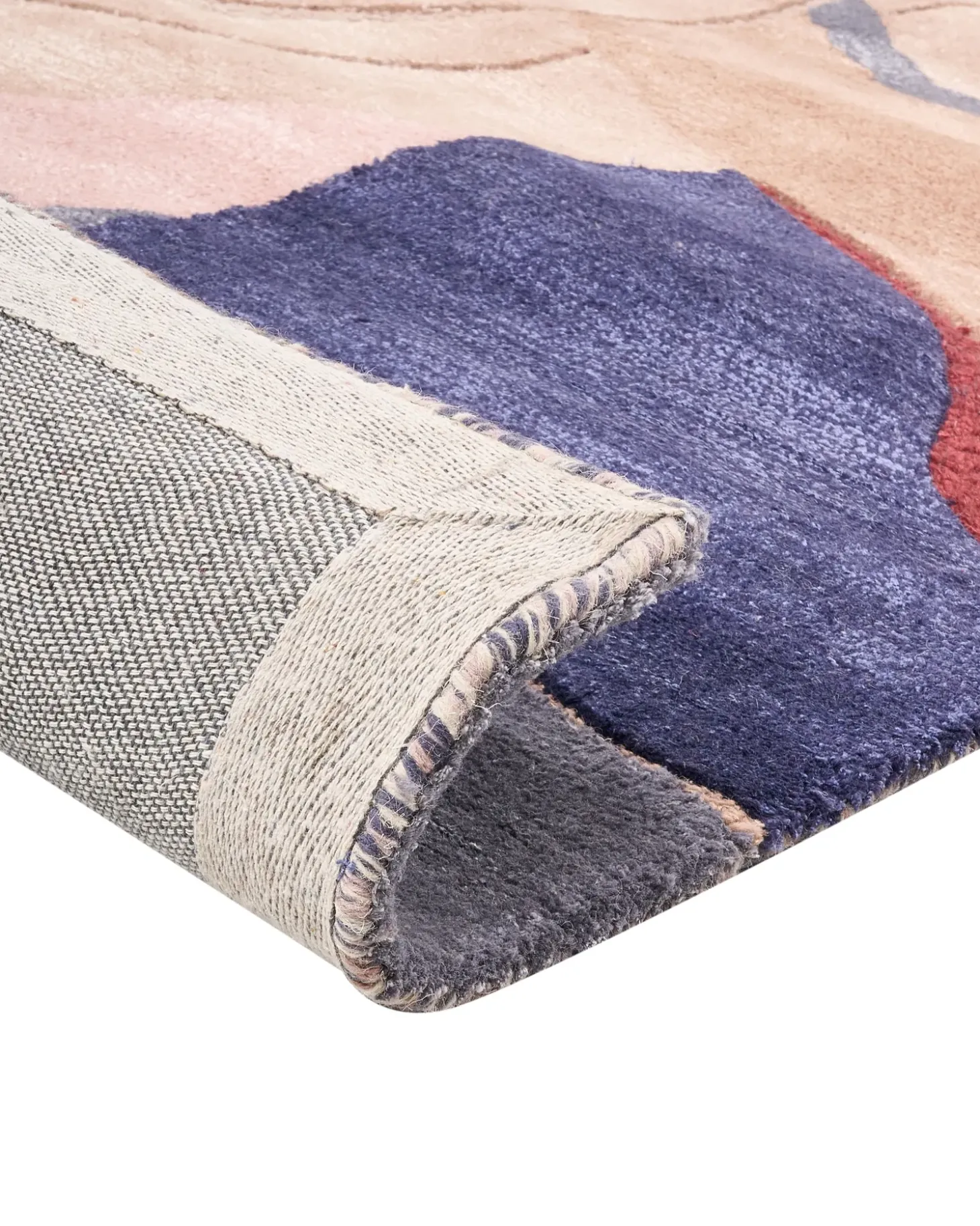 Gulvtæppe ALMORA Beige/ Blå 160 x 230 cm Viskose