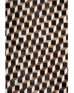 Gulvtæppe ALPKOY Brun 140 x 200 cm Ægte læder