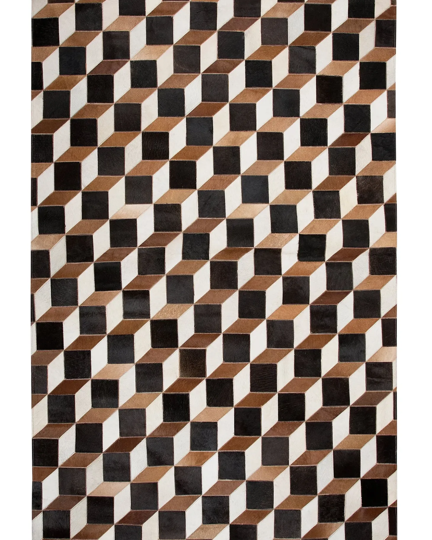 Gulvtæppe ALPKOY Brun 140 x 200 cm Ægte læder