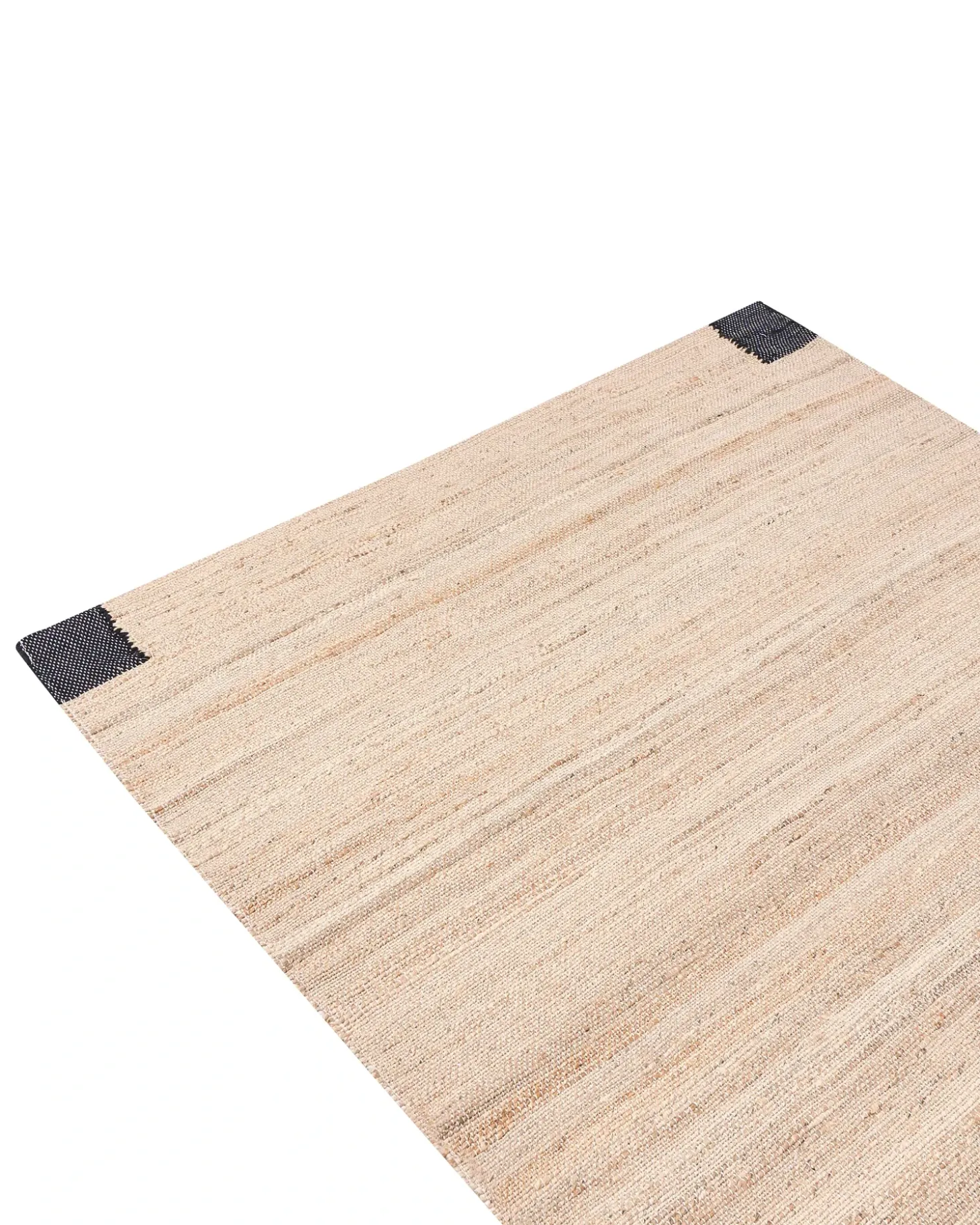 Gulvtæppe AMRAVATI Sort/beige 160 x 230 cm Jute