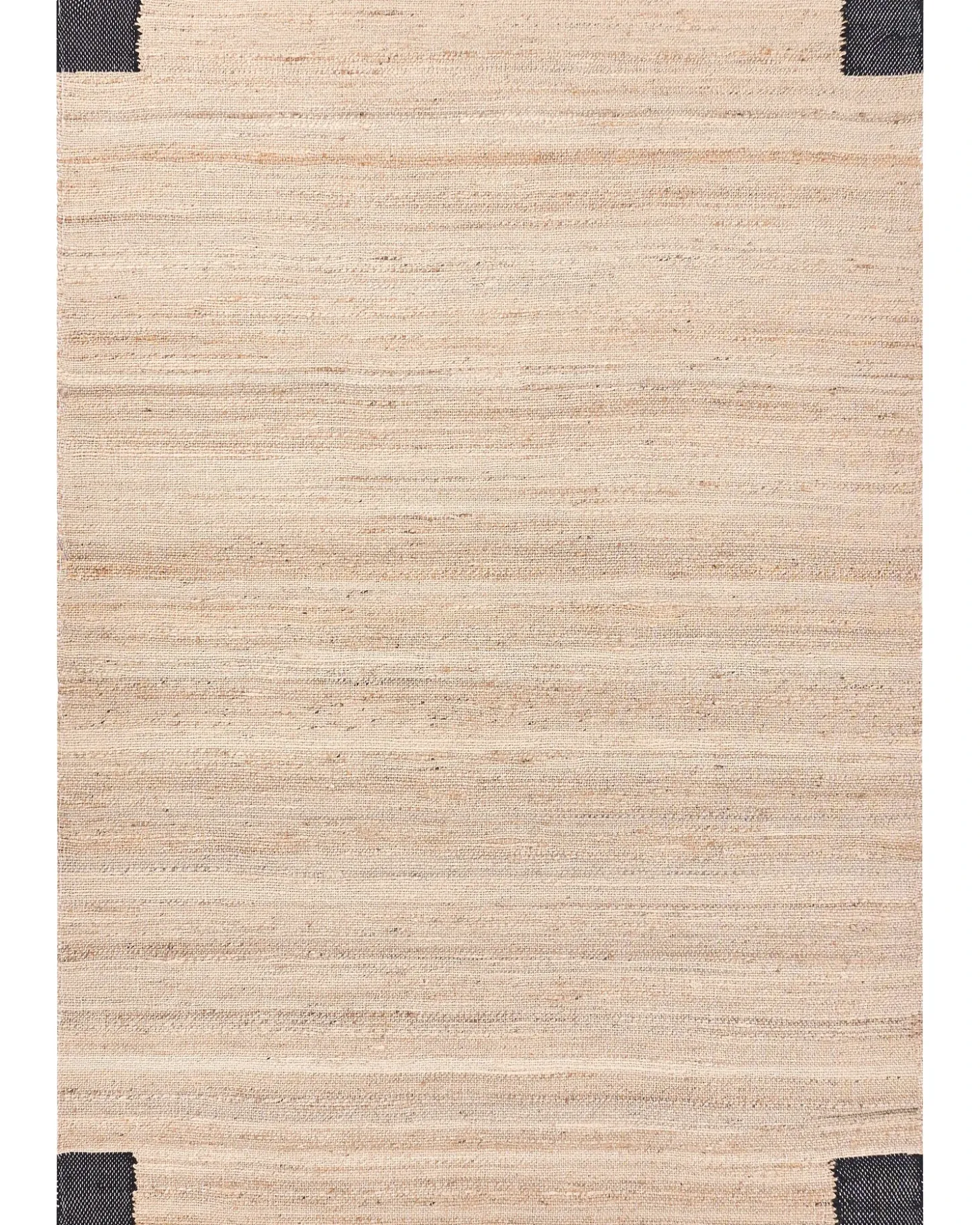 Gulvtæppe AMRAVATI Sort/beige 160 x 230 cm Jute