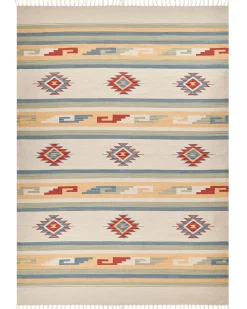 Gulvtæppe APARAN Beige 200 x 300 cm Bomuld Kelim