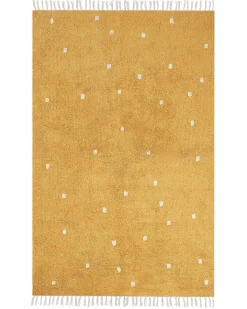 Gulvtæppe ASTAF Sennepsgul 140 x 200 cm Bomuld