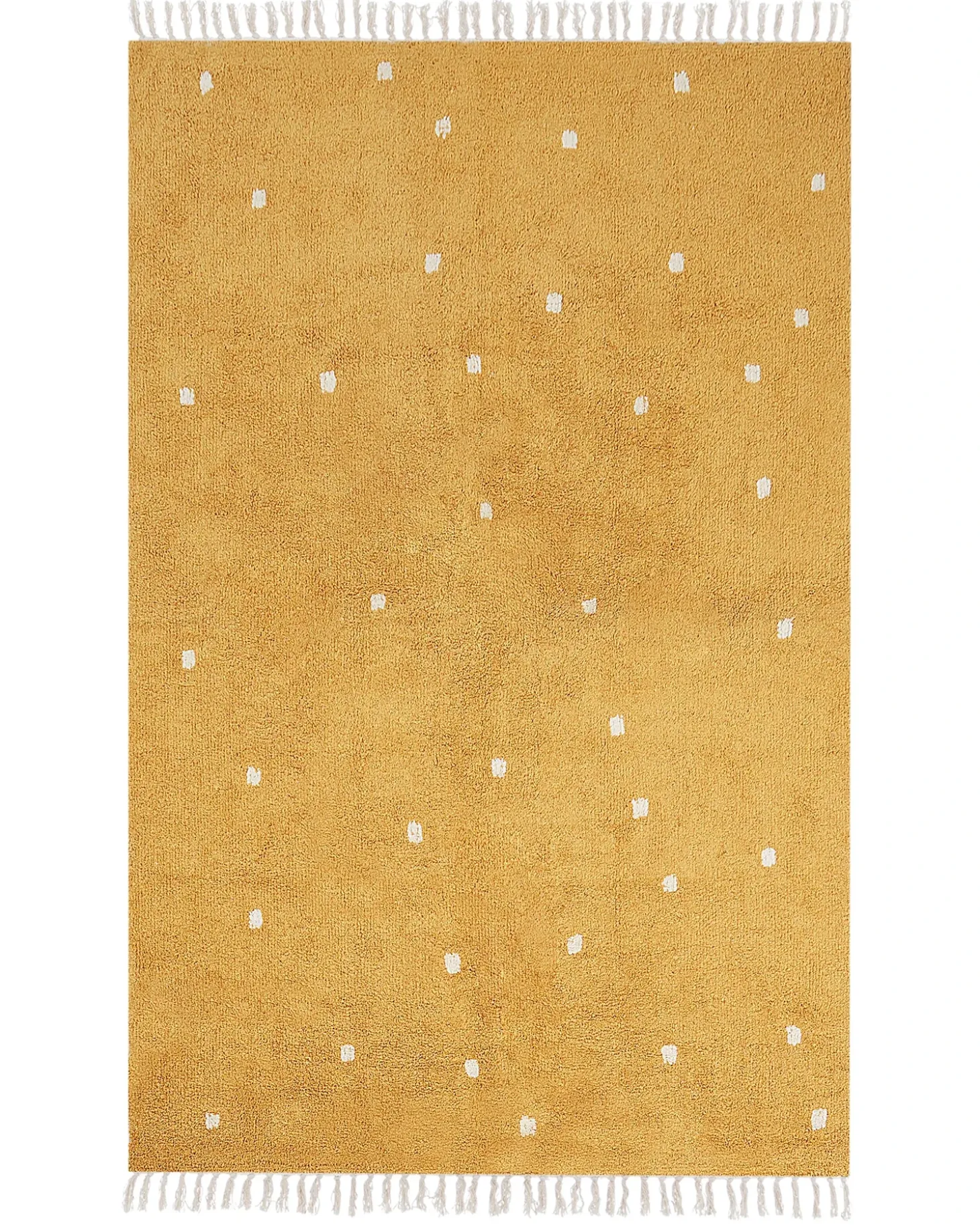 Gulvtæppe ASTAF Sennepsgul 140 x 200 cm Bomuld