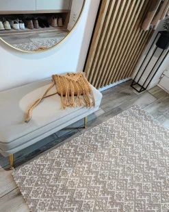 Gulvtæppe ATIMA Beige 160 x 230 cm Jute
