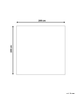Gulvtæppe AVDAN Beige 200 x 200 cm Bomuld