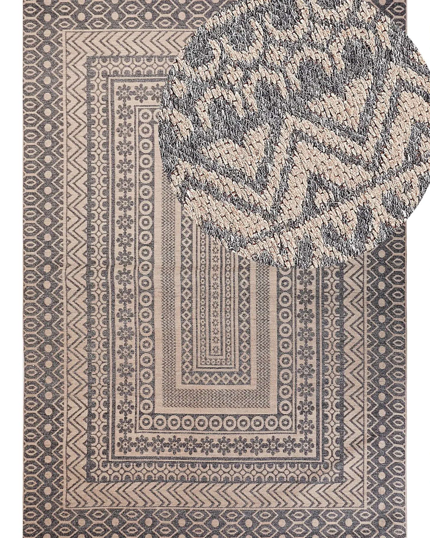 Gulvtæppe BAGLAR Grå 160 x 230 cm Jute