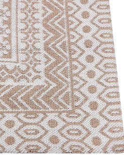 Gulvtæppe BAGLAR Hvid 160 x 230 cm Jute