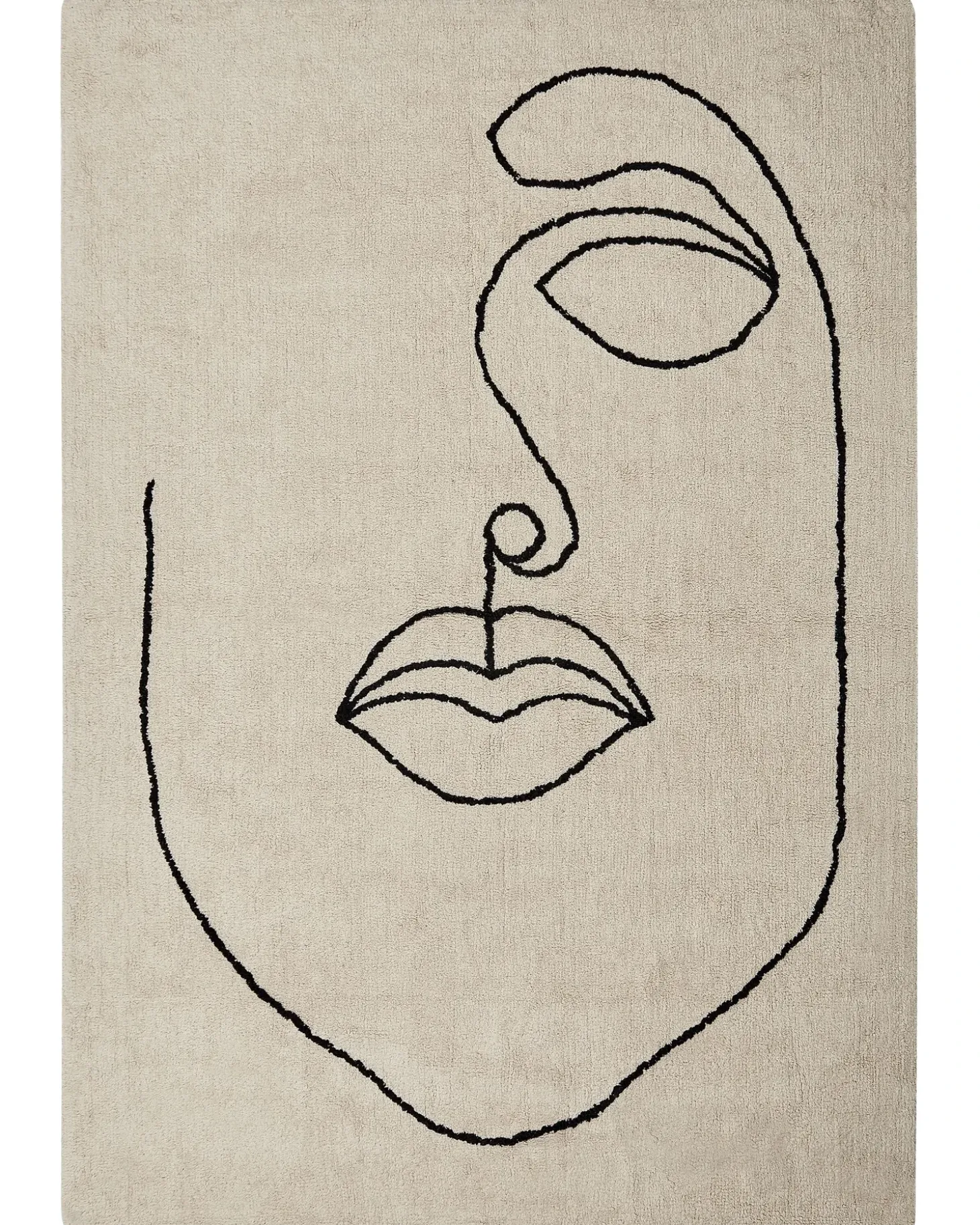 Gulvtæppe BAYIR Beige 160 x 230 cm Bomuld