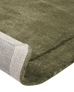Gulvtæppe BERANI Mørkegrøn 80 x 250 cm Viskose