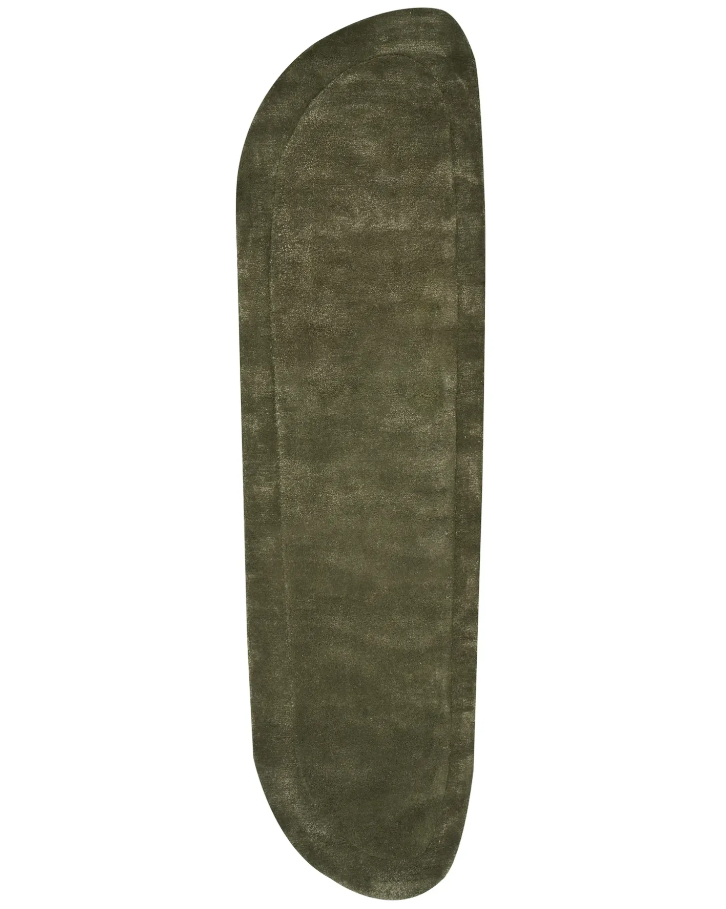 Gulvtæppe BERANI Mørkegrøn 80 x 250 cm Viskose