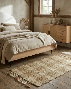 Gulvtæppe BERISSA Beige 80 x 150 cm Jute