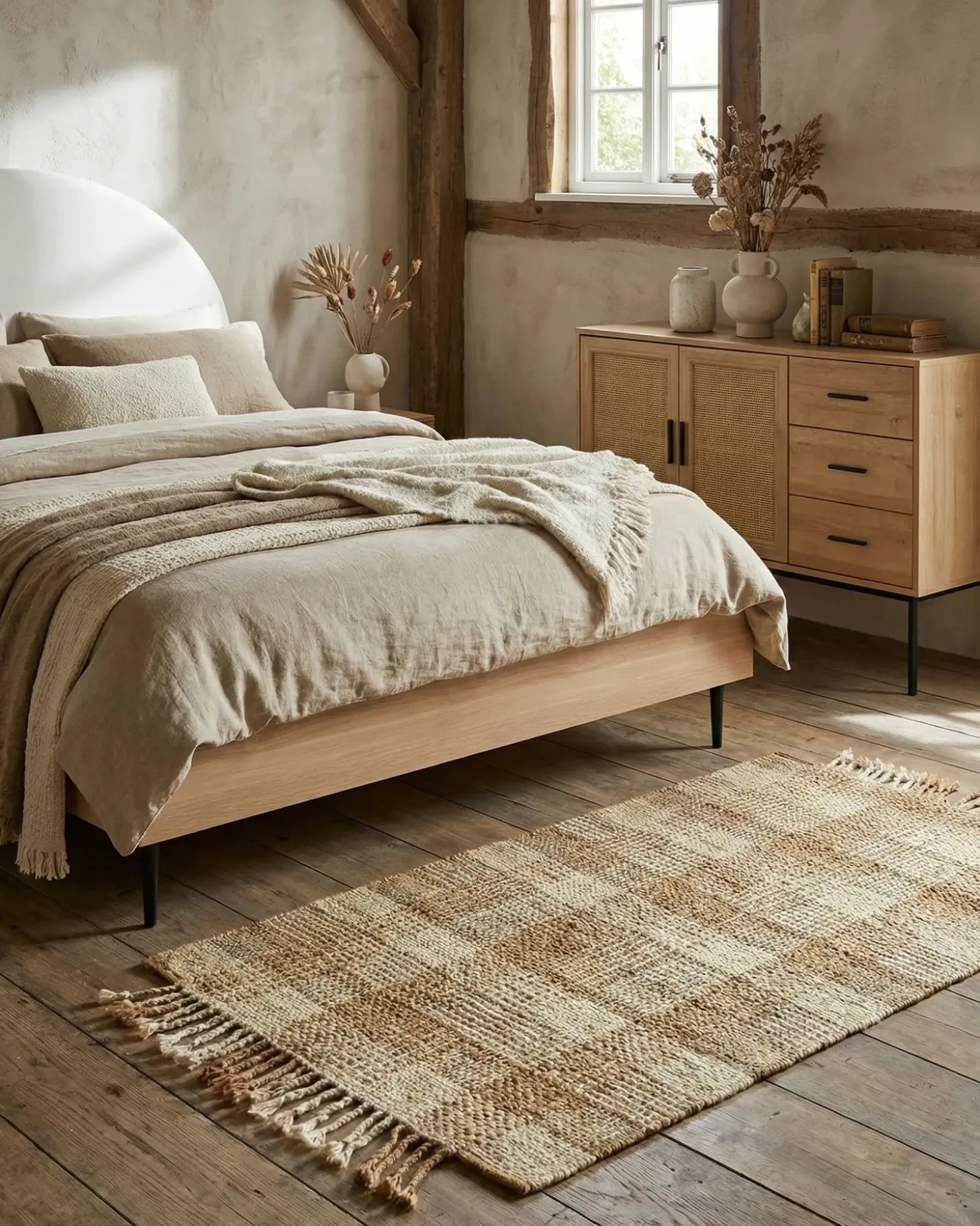 Gulvtæppe BERISSA Beige 80 x 150 cm Jute