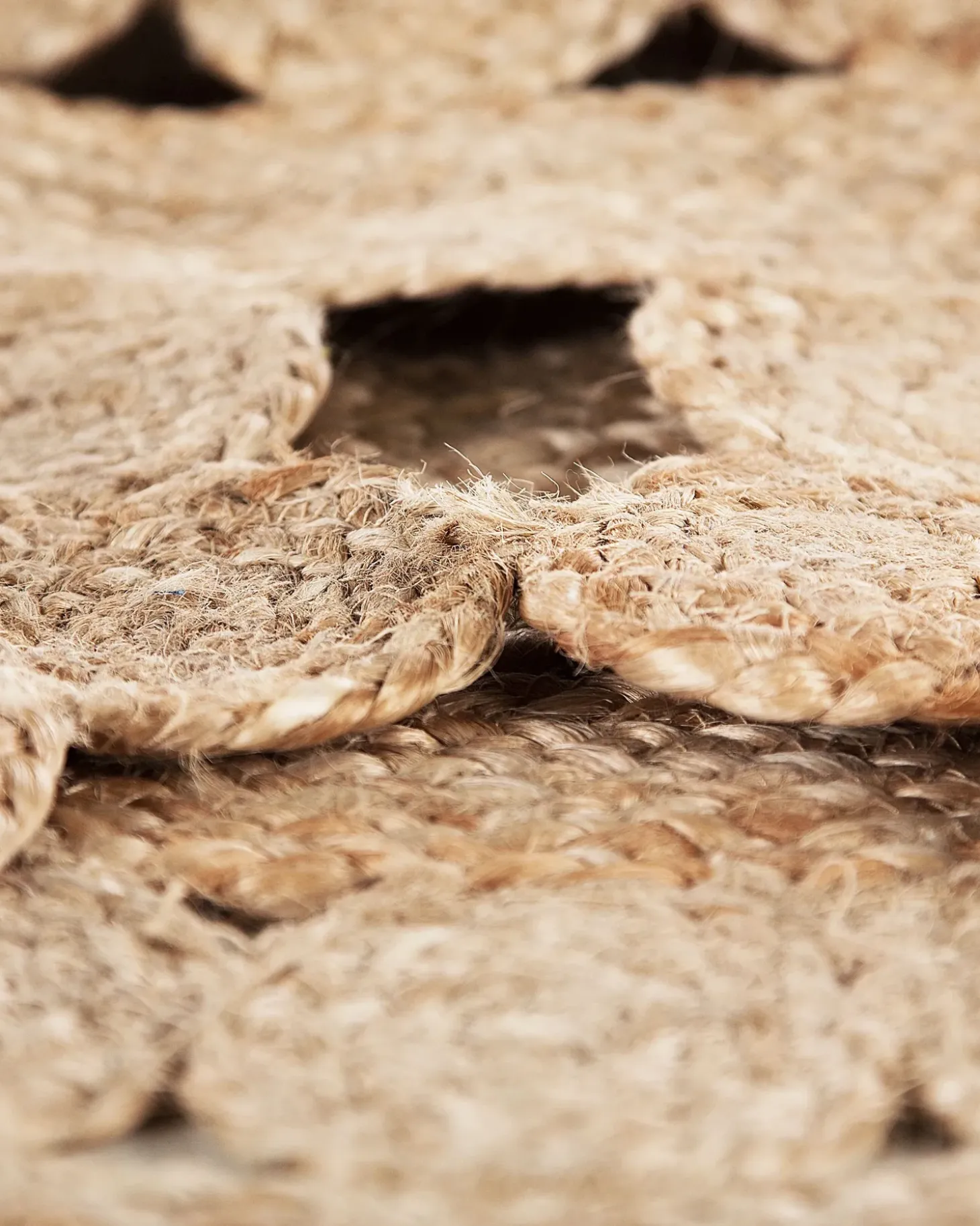 Gulvtæppe BIRECIK Beige ø 120 cm Jute